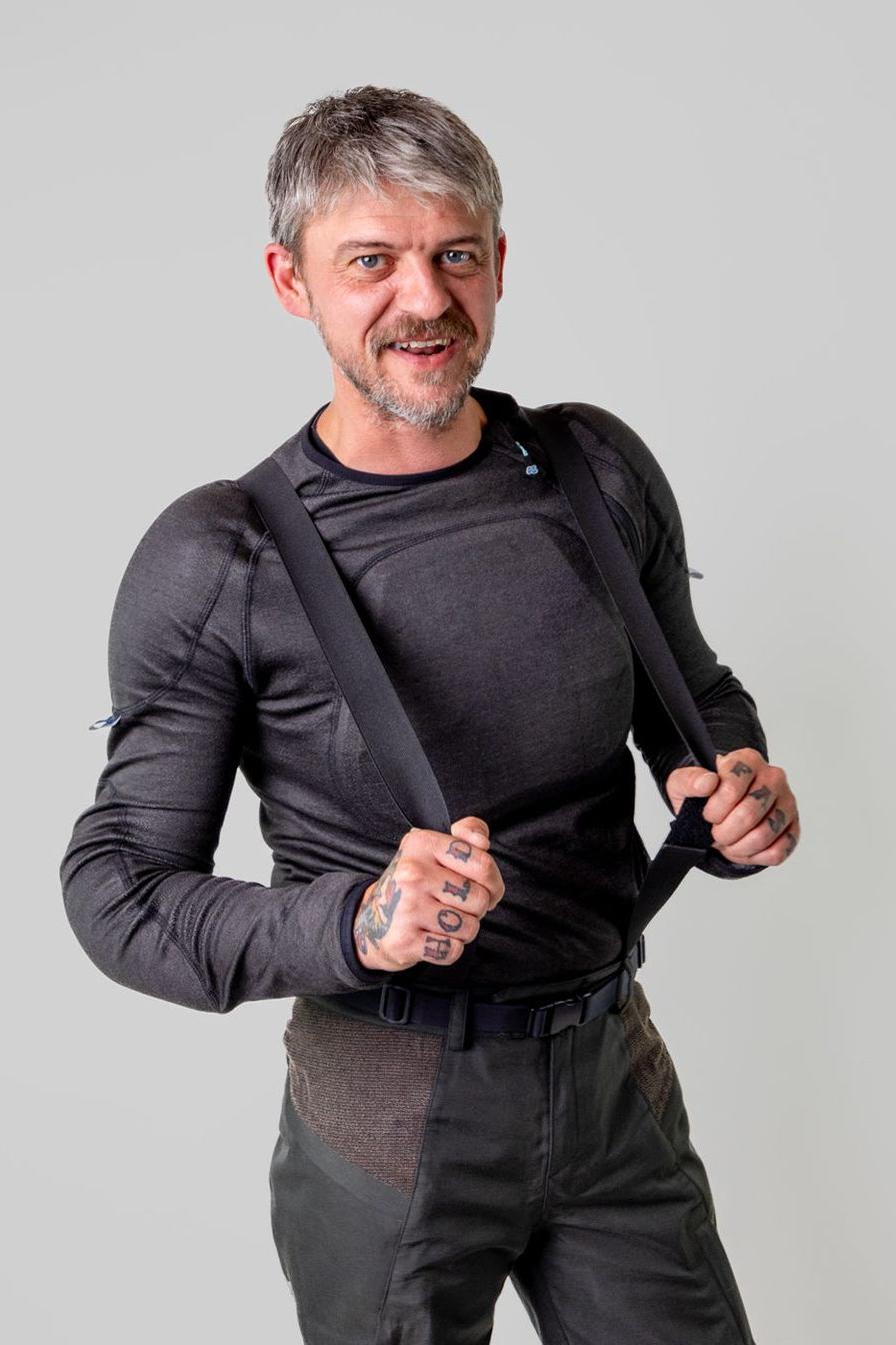 adventure spec suspenders braces the singletrack pant waterproof overpant motorcycle trousers motorbike pant off road biker wet conditions rain water repellency the supershirt