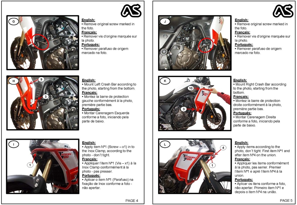 Adventure Spec Yamaha Tenere 700 Aluminium Crashbars