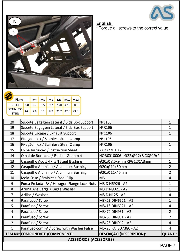 Adventure Spec CF Moto 450MT Side Luggage Racks