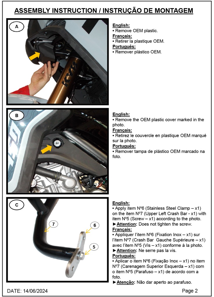 Adventure Spec CF Moto 450MT Crash Bars